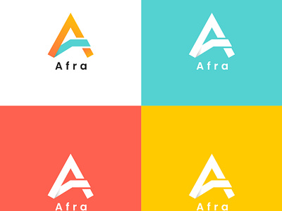 Afra brand Logo Designing || Brand Designing a logo afra logo branding graphic design letter a logo letter logo logo logo design logo designer logo designing logo in 4 background wordmark logo