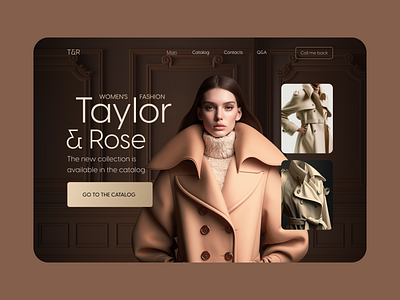 women shop | fashion store | website design | AI model landing ai branding business catalog clothes clothing collection concept design designer fashion graphic design illustration landing shop store ui ux website women