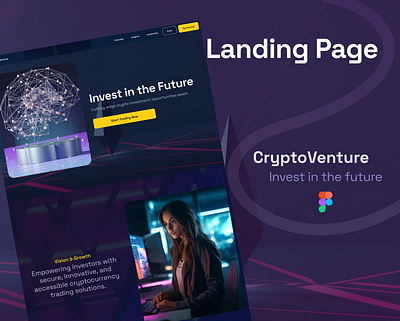 Landing Page CryptoVenture ui