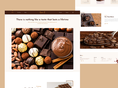 E-commerce-Chocolate Website branding chocolate design figma landingpage minimal sweets trends2024 ui uiux ux website