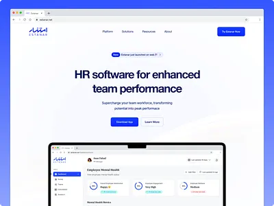 Estanar Landing Page design hero section hr hr landing page landing page saas ui ui design web design