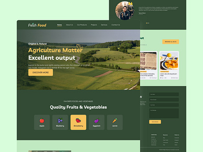 Fresh food | Agriculture Farming Web Design agriculture agriculture farming web design branding food fram fresh food graphic design ui ux web web design