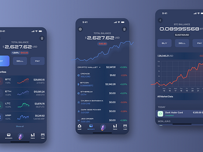 Crypto Wallet App Design crypto crypto app crypto ios crypto wallet dailyui ios ui uiux ux uxui wallet design