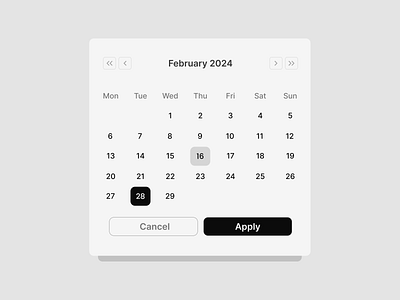 Daily UI Challenge #080 Date Picker calendar challange dailyui date picker design ui