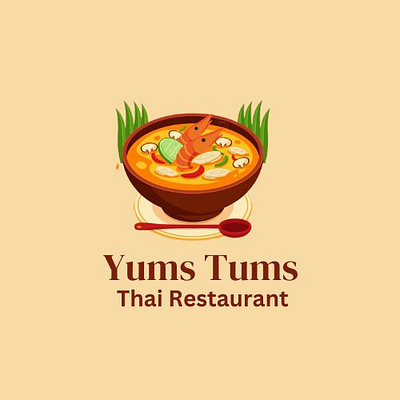 Thai Restaurant logo branding graphic design logo