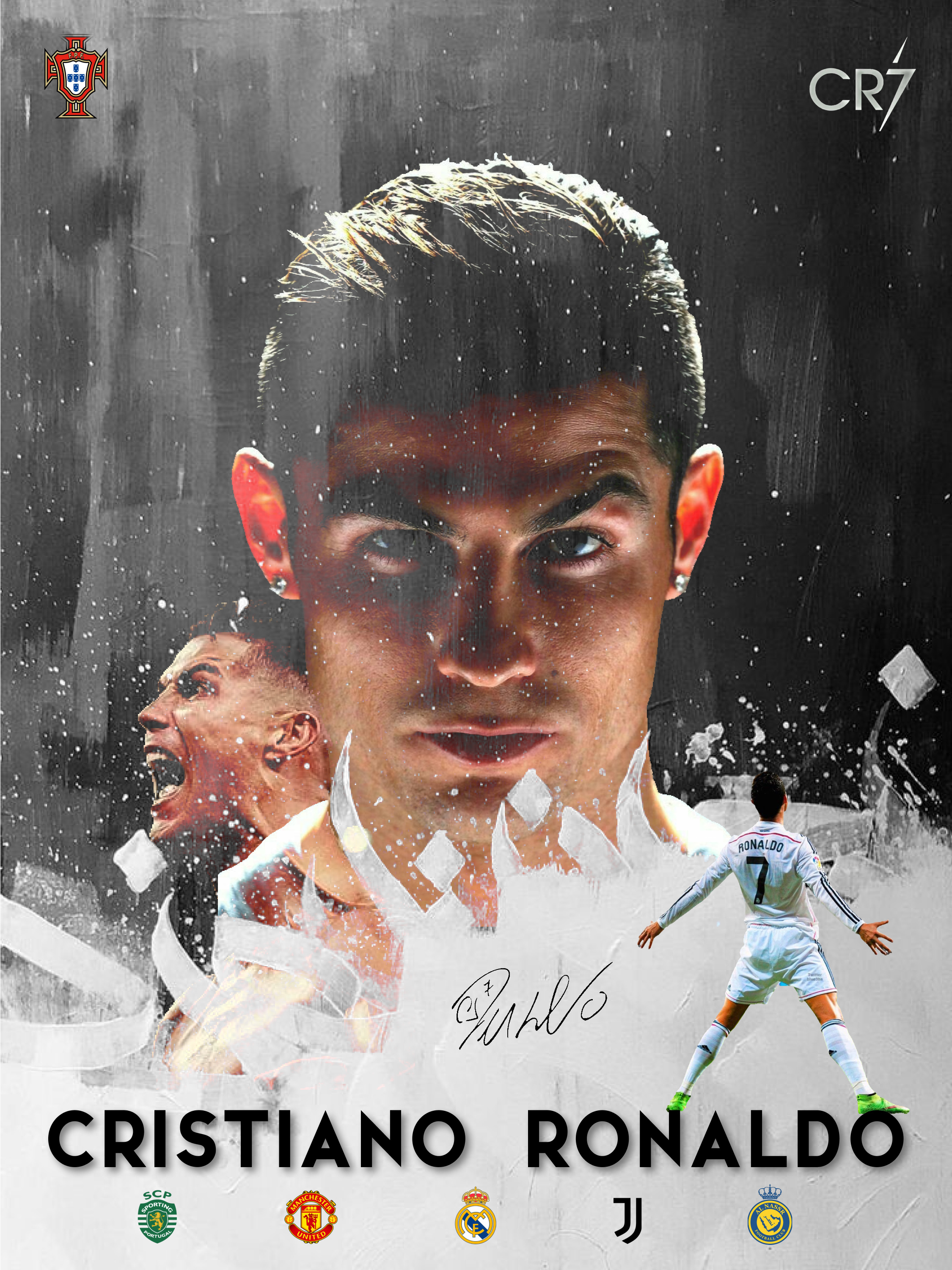 Cristiano Ronaldo | Poster Design animation best design character design cr7 design figma football graphic design illsutrator art illustration illustrator motion graphics photoshop poster design posterart ronaldo ronaldo art ronaldo poster sketch ui