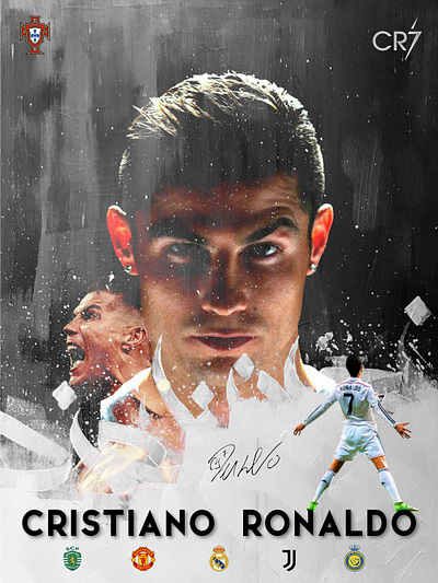 Cristiano Ronaldo | Poster Design animation best design character design cr7 design figma football graphic design illsutrator art illustration illustrator motion graphics photoshop poster design posterart ronaldo ronaldo art ronaldo poster sketch ui