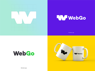WebGo Logo Redesign behance brand branding design design logo graphic design illustration logo minimal logo mockups tech technology w logo word mark logo