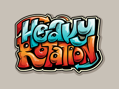 Heavy Rotation - Graffiti quotes 2d affinity designer art cool funky graphic design halftone heavy illustration illustrative lettering logo modern pop up quotes rotation street style typography vector