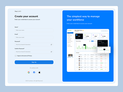 CureSyne-Medical Admin Dashboard-Create Account Page Design account create create account create page crm dashboard design figma long in medical medicine responsive sign in sign up ui uiux