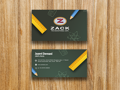 Education Business Card books branding business card cafe clay funtion instagram logo nios obe painting pencli program remedial summer vecation test uiux visiting card workshop zack