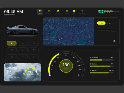 DailyUI #034 - Automotive Interface 3d graphic design ui