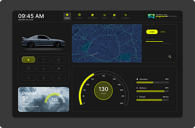 DailyUI #034 - Automotive Interface 3d graphic design ui