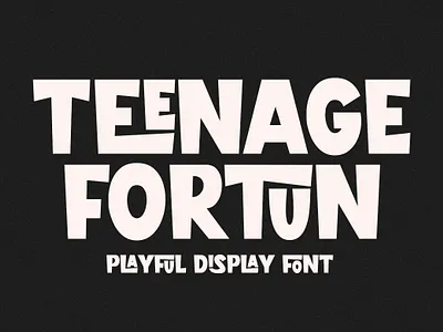 Teenage Fortun - Playful Display Font bold branding decorative design display font fonts illustration ligatures logo logotype merchandise modern playful sans sans serif typeface ui