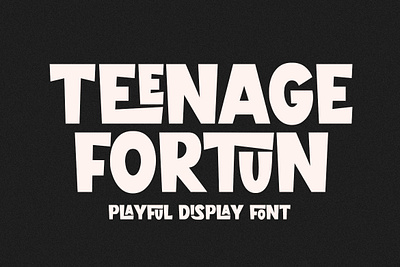 Teenage Fortun - Playful Display Font bold branding decorative design display font fonts illustration ligatures logo logotype merchandise modern playful sans sans serif typeface ui