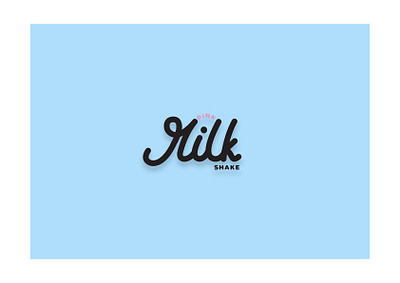 Pink Milk Shake branding design flat food graphic design leaters logo typeface typography vector