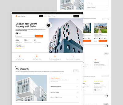 Real Estate UI Design landing page real estate design ui design ux design web design