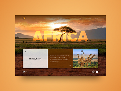 Card Carousel - UI Design africa carousel design desktop ui ui design web web design