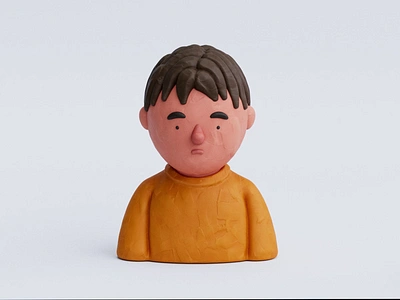 In Full View 3d c4d character cinema4d illustration plasticine render stopmotion