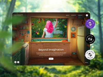 Web Experience for Storybook Studios. 3d cssdesignawards immersive spline three.js ui ux web experience