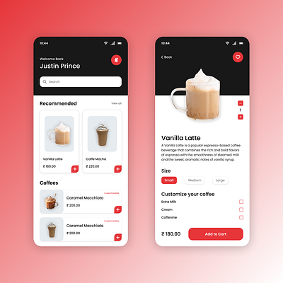 Coffee Mobile App coffee figma mobileapp ui uidesign uiux uiuxdesign ux uxdesign