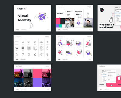 HolaBrief Visual Identity app branding briefing design digital product graphic design icons illustration logo product design ui ux vector visual identity web