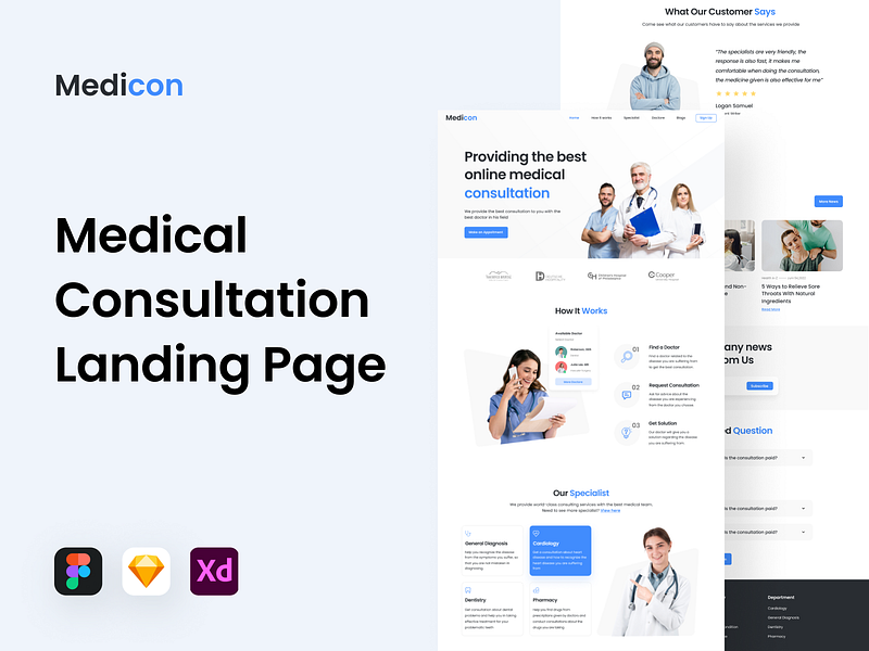 Medicon - Medical Consultation Landing Page