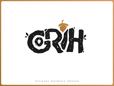 Gorih Logotype acorn branding forest handdrawn logo logotype minimal minimalistic nature nut tree