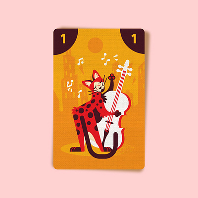 Cat Blues — Cello art board game card game cat design illustration illustrator music vector