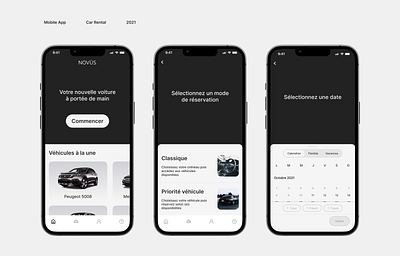 Novüs - Mobile Application branding car design mobile app product design ui ux