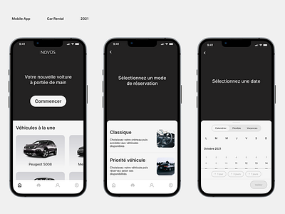 Novüs - Mobile Application branding car design mobile app product design ui ux