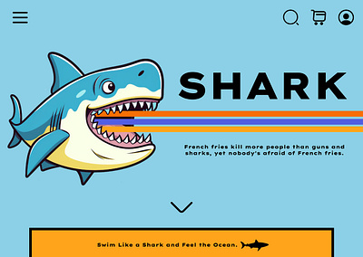 Shark Website branding design graphic design shark ui website