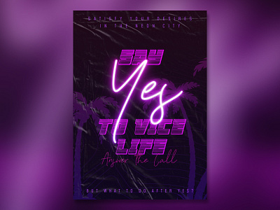 Vice Life | Neon & Futuristic bann banner branding classic cyberpunk dark design futuristic game graphic design gta miami neon poster