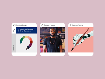 Illustrators' Lounge Social posts branding social post