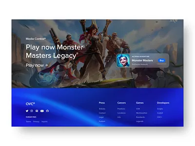 OVC Footer Design 3d design figma homepage landing page marketing site minimalism ui ui design user interface ux uxui web design webflow website website design
