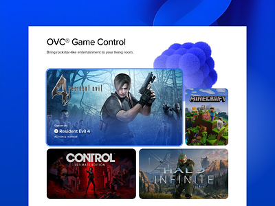OVC Game Control website ui design