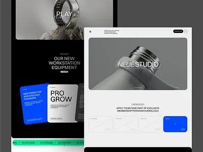 NeueStudio Website design figma homepage minimalism ui ui design user interface ux uxui webflow website website design