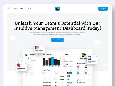 Landingpage Apps ~ Tasks Unity branding design graphic design illustration logo ui uidesign uiux ux uxdesign