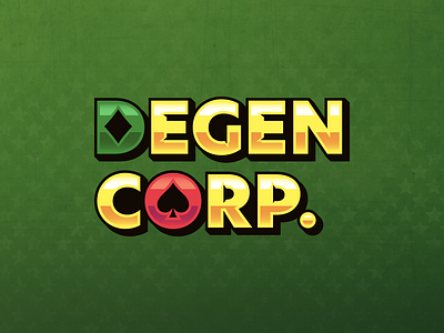 Degen Corp Logo branding casino casino logo crypto degen logo online casino poker