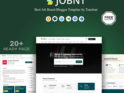 Job board Blogger template animation apps blogger blogger template blogspot branding graphic design illustration job job board job panel jobnt jobnt blogger template premium blogger template template tenolent tenolent blogger template theme ui website