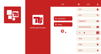 TU Berlin Student App app design project ui
