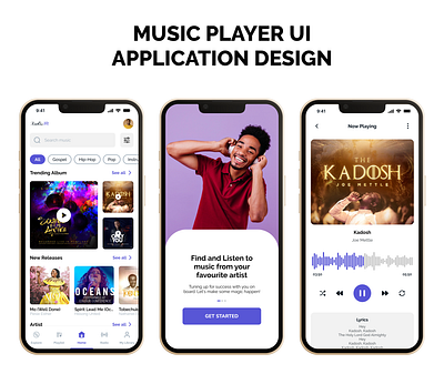 Music Player UI Design - Daily Design Challenge app application design design ui user experience user interface ux