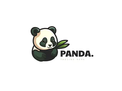 Panda Logo animal asia character leaf logo animal logo mascot logo panda mascot panda