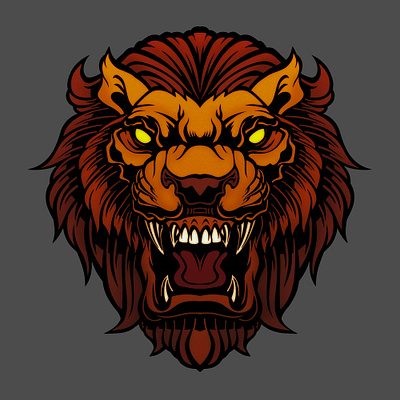 Lion design graphic design illustration