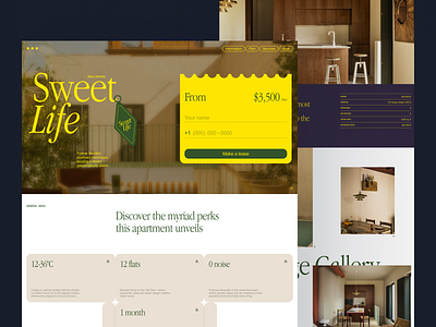 Vacation Rental Management Company | Lazarev. apartment booking clean design home page landing page scroll typography ui ux web website