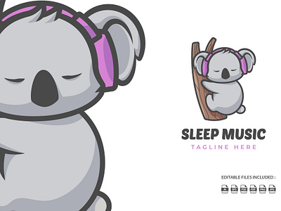 Koala Relaxing Music audio koala koala music koala relax koala sleeping listening logo animal relaxing