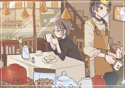 NIJI CAFE SHUSTA illustration