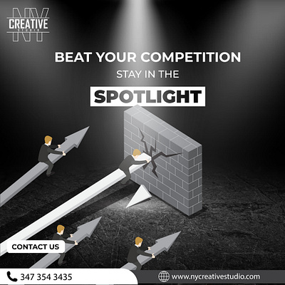 Stay in the Spotlight beat your competition branding brochures design graphic design illustration logo ny creative studio stay in the spotlight typography ui ux vector
