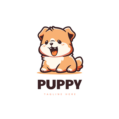 Puppy Mascot baby cute animal logo dog logo logo animal mascot