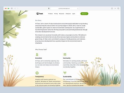 About Us 🌱 design landing landing page minimal saas ui web design